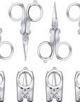 Folding Scissors, 4Pcs Stainless Steel Small Scissors Pocket Portable Foldable Travel Scissors Tiny Mini Craft Cutter