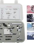 Universal 15 Piece Sewing Machine Presser Walking Feet Kit - OEM Suitable for Babylock Janome Brother New Home Singer Kenmore Simplicity Toyota Necchi