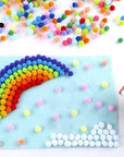 1200 Pieces 1Cm Assorted Pom Poms, Small Pompom Balls for Kids Creative Arts & Crafts Projects Making and DIY Decorations