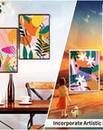 6 Pack Paint by Numbers for Adults - DIY Acrylic Painting Paint by Numbers Kits on Canvas without Frame, Simple Flower Oil Painting for Home Wall Decor 9.8X13.8Inch(25X35Cm)