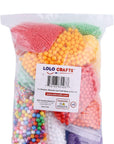 Slime Foam Beads Floam Balls – 18 Pack Microfoam Beads Kit 0.1-0.14 and 0.28-0.35 Inch Colors Rainbow Fruit Beads Craft Add Ins Homemade DIY Kids Ingredients Flome Styrofoam Supplies Big