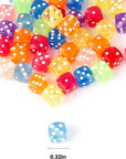 100 Pcs 0.3 Inch DIY Clear Colorful Acrylic Dice Shape Beads for Jewelry Making Bracelets Necklaces Earring Key Chains(100)