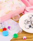 100Pcs Button Covers, Cover Button Kits with 5 Sizes of Buttons & Tools DIY Fabric Buttons Fabric Covered Buttons to Make Your Own Buttons