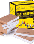 Premium Blank Flip Book Paper, 4 Pack(90 Sheets, 180 Pages per Pack) No Bleed Flip Books Kit, 4.5" X 2.5" Animation Paper for Animation, Sketching, Cartoon Creation