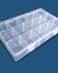 Adjustable 15-Compartment Grid Slot Plastic Storage Box Jewelry Bead Tool for Washi Tape, Art Supplies and Sticker Container Organizer Case