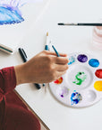 6 Pack Paint Tray Palettes, Plastic Paint Pallet for Kids Art Painting Palette for Painting or DIY Craft Class, White