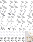 Earring Posts and Backs, 700Pcs Stud Earring Making Kit with 300Pcs Stainless Steel Earring Posts and 400Pcs Earring Backs, Earring Supplies Kit for DIY Earrings and Jewelry Making