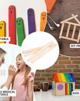 1200 Pieces Wooden Craft Sticks, 4.5 Inch Long Natural Wood Popsicle Ice Cream Sticks for DIY Wood Crafts, Hair Removal and Waxing Supplies, Paint Stirrer, Art Projects and Ice Pop Sticks