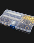 1/2 Inch Grommet Kit 100 Sets, Grommets Eyelets 12Mm Sewing Eyelets Gold, Silver, Black Metal Grommet Kits 4 Colors with Tools and Storage Box