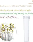 Floral Water Tubes 2.8 Inch Plastic Water Tubes for Floral Flower Vials with Caps for Flower Arrangement Decoration (Clear, 20 Pcs)