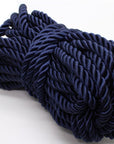U Pick 10Yds 5Mm 3 Braided Cord Decorative Twisted Satin Polyester Twine Cord Rope String Thread Shiny Cord Choker Thread (04:Deep Blue)