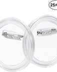 25 Sets 1.5 Inch Design a Button Clear Acrylic Button Badges Kit with Pins for DIY Crafts and Craft Activities (1.5 Inch)