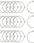 100PCS Wine Glass Charm Rings 25Mm Silver Plated Open Jump Ring Earring Beading Hoop for Jewelry Making Wedding Birthday Party Festival Favor