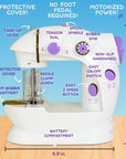 My Very Own Sewing Machine, Portable Battery Powered First Sewing Machine, Includes Fabric, Thread, Measuring Tape, & Stuffing, Beginner Sewing Machine for Kids Ages 8+