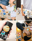 65Pcs Space Vinyl Stickers Pack for Laptop Water Bottle, Solar System Stars Planets Waterproof Stickers for Kids Teachers Students, Astronaut Galaxy Stickers for Scrapbook Luggage