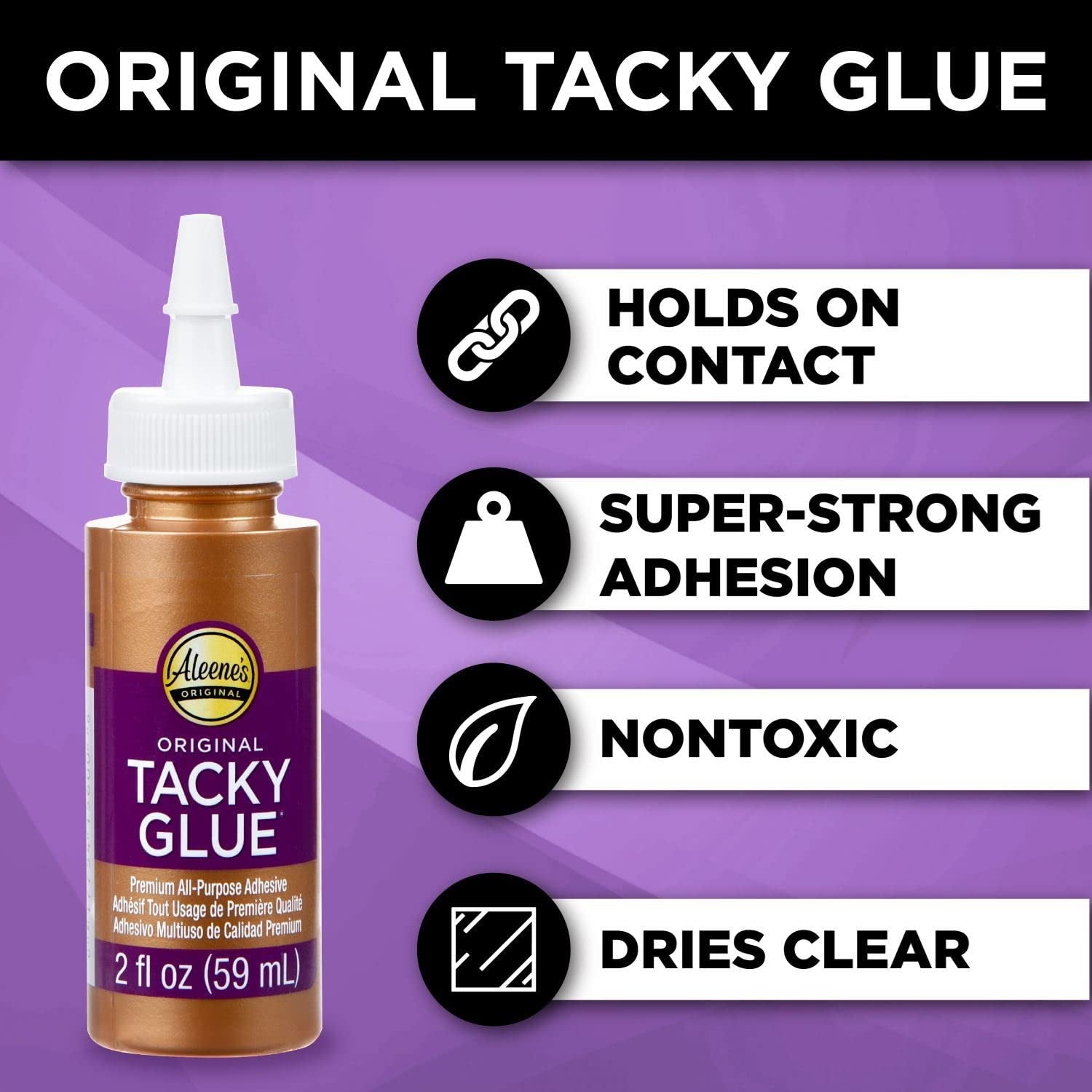 Original 2 Fl. Oz. 6-Pack, America'S Favorite Tacky Glue, 6 Pack, Ideal for Slime, Crafts and School Projects