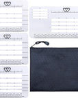 4 Style Envelope Addressing Guide Stencil, Templates Ruler Guide Straight Spacing Line Thank You Card for Mother'S Day Valentine'S Day Scrapbooking Template Journal Lettering Writing
