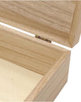 6 Pack Unfinished Wood Box with Lid Crafts Wooden Box for DIY Arts Project (8.3X6X2.7 Inches)