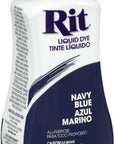 Rit Liquid Dye Black 8 Oz &  Liquid Fabric Dye, 8-Ounce, Navy Blue (1)