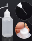 10 Pcs Needle Tip Glue Bottle Applicator DIY Quilling Tool Precision Tip Glue Plastic Liquid Dropper Bottles (30 Ml)