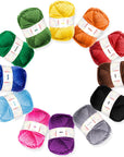 Soft Yarn 2400 Yards (24X50G), Acrylic Yarn for Crocheting & Knitting, 24 Vivid Colors, Perfect for Crafts, Amigurumi Yarn Set