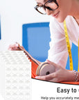 144Pcs Non-Slip Silicone Grips for Quilt Templates, Non-Slip Adhesive Rings, Quilting Rulers Sewing Rulers, Non-Slip Ruler Grip Rings, Adhesive Backing Rings Grips for Sewing Rulers
