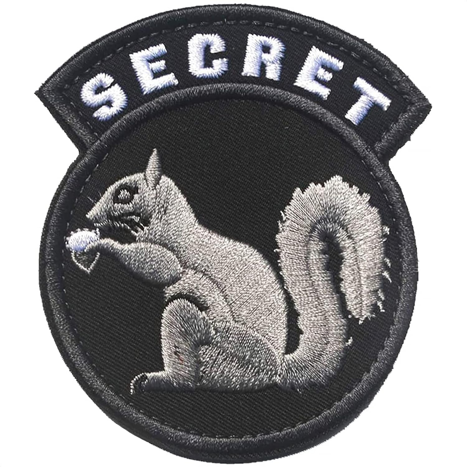 Secret Squirrel Patch for Airsoft Gear - Police Gear Hat Patches for Backpacks Tactical Patches Army Patches for Hats Police Patches - Military Patches for Jackets Tactical Morale Patches Funny