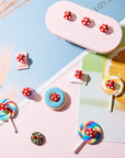 50 Pieces Mushroom Charm Pendant Mushroom Resin Charm Mushroom Jewelry Finding Charm DIY Pendant Making Resin Charm for Bracelet Necklace Earrings Keychain Craft