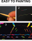 Scratch Art Books for Kids, 2 Pack Rainbow Magic Scratch Paper Black Scratch It off Art Crafts Notes Boards Sheet with 2 Wooden Stylus for Best Gifts