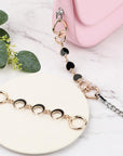 2Pcs Purse Strap Extenders Bag Extender Chain, Heart & Moon Black Purse Extender Chain Replacement Small Bag Extender Purse Accessories Bag Charms for Shoulder Bag Handbags Purse Making Supplies