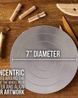® 7” Diameter Sculpting Wheel- Heavy Duty All Metal Construction & Turntable with Ball Bearings
