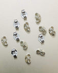 12Pcs/6 Pairs 925 Sterling Silver Earring Backs Replacement Secure Ear Locking for Stud Earrings Ear Nut for Posts, 5X6Mm