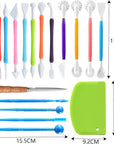 Air Dry Clay Sculpting Tools, Modeling Shaping Embossing for Kids and Adults,Polymer Clay Tools,Pottery Tools Kit 19Pcs