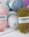 Pastel Scrubby Yarn for Dishcloths Crocheting 10 Skeins Package (Type B) - Polyester 100%, 1.4Oz(40G) Each, 98 Yards per Skein