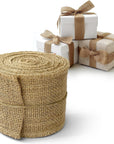 Burlap Ribbon 3 Inch Wide - Burlap Roll Fabric Ribbon, 10 Yard Burlap Ribbon for Crafts, Burlap Flower Wrap, Rustic Ribbon for Gifts, Holidays and Decorations