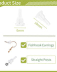Silicone Earring Backs, Full Cover, 20PCS Clear Earring Backs Replacements, Hypoallergenic Earring Stoppers, Soft Ear Backings for Studs Hook Earrings