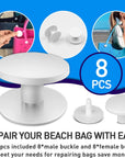 8 Pcs Replacement Buttons Compatible with Bogg Bag - Fix Your Bag Easily Perfect Accessory for Bogg Bag Handles - Say Goodbye to Struggling with a Broken Bag