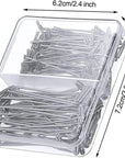 150 Pcs T-Pins for Blocking Knitting, Modelling,Wig Making and Crafts, Stainless Steel Nickel Plated with Storage Box (1.5Inch,2 Inch)