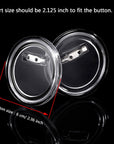 25 Sets 1.5 Inch Design a Button Clear Acrylic Button Badges Kit with Pins for DIY Crafts and Craft Activities (1.5 Inch)