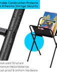 Canvas Art Print Rack: Folding Metal Display and Storage Rack - Portable Art Drying Rack for Poster Stand Canvas Panels Artworks & Artist Galleries - Medium