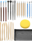 Polymer Clay Tools, 30PC Modeling Clay Tools, Ceramics Clay Sculpting Kit, Air Dry Clay Tool Set, Baking, Carving, Drawing, Dotting, Molding, Painting