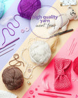 Soft Yarn 2400 Yards (24X50G), Acrylic Yarn for Crocheting & Knitting, 24 Vivid Colors, Perfect for Crafts, Amigurumi Yarn Set