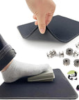 Sewing Machine Foot Pedal Non Slip Pad, with 3 Panda Embroidery, Sewing Machine Pedal Mat, Extra Large and Thicker Make Sure It Stays in Place