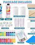 13OZ Epoxy Resin Kit - Clear Resin Epoxy for Crafts, Resin Starter Kit for Beginners, Resin Kits and Molds Complete Set for Adults with 20 Colors Resin Pigments