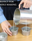 Candle Making Pouring Pot, 4 Pounds, Dripless Pouring Spout & Heat-Resisting Handle Designed Wax Melting Pot, Aluminum Construction Candle Making Pitcher