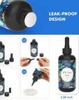 200G UV Resin -Upgrade Ultraviolet Epoxy Resin Crystal Clear Hard Glue Solar Cure Sunlight Activated Resin for Handmade Jewelry, DIY Craft Decoration, Casting and Coating