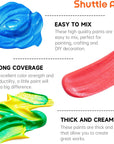 Color Change Acrylic Paint Set, 16 Colors Chameleon Colors Acrylic Paint in Bottles (60Ml/2Oz), Non-Toxic for Artists, Beginners and Kids on Rocks, Crafts, Canvas, Wood, Fabric, Ceramic
