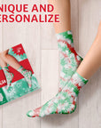 Christmas Tie Dye Socks Kit - Includes 3 DIY Crew White Socks, 3 Christmas Colors Tie Dye - Christmas Gift, Tie Dye Kits for Adults, Christmas Stocking Stuffers, Craft Toys Ages 6 7 8 9 10 11 12