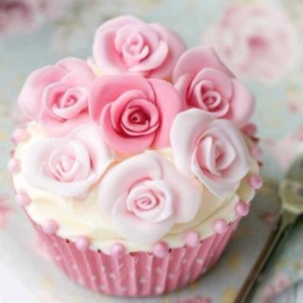 Roses Collection Fondant Mold-Rose Flower and Leaves Shapes Silicone Mold for Sugarcraft Cake Decoration, Cupcake Topper, Polymer Clay, Candy, Chocolate, Soap Wax Making Crafting Projects
