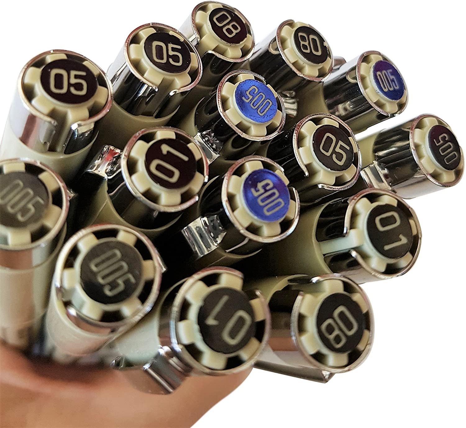 Pigma Micron Drawing Pens 02 Black Ink, Line Width 0.3Mm - 8 Pack of Micron 02 Black